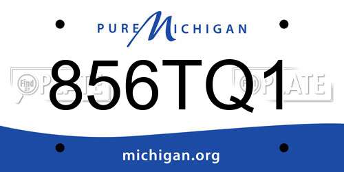 856TQ1 Michigan License Plate