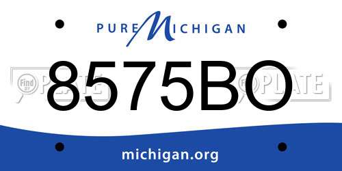 8575BO Michigan License Plate