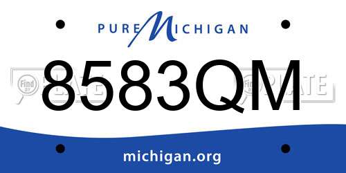 8583QM Michigan License Plate