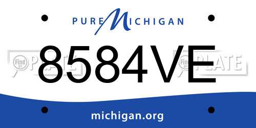 8584VE Michigan License Plate