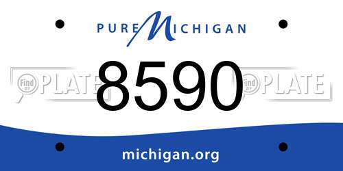 8590 Michigan License Plate