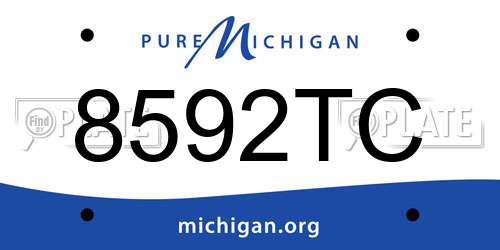 8592TC Michigan License Plate