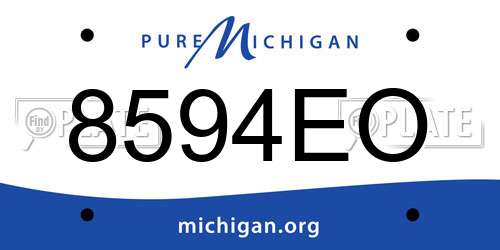8594EO Michigan License Plate