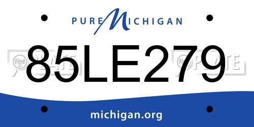 85LE279 Michigan License Plate