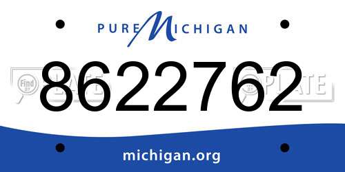 8622762 Michigan License Plate