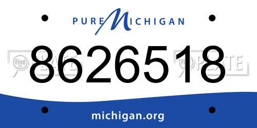 8626518 Michigan License Plate