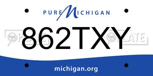 862TXY Michigan License Plate