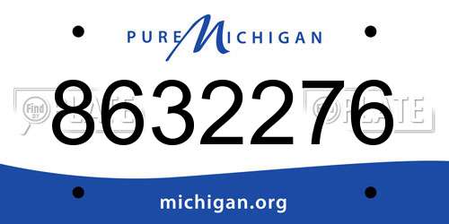 8632276 Michigan License Plate