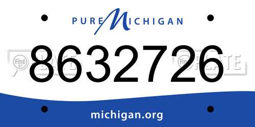 8632726 Michigan License Plate