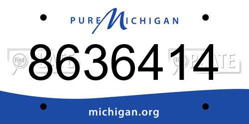 8636414 Michigan License Plate
