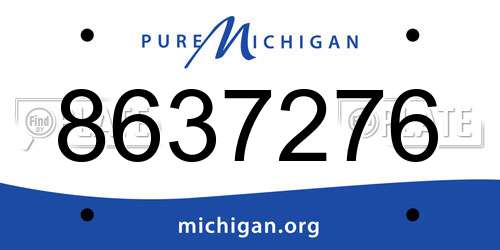 8637276 Michigan License Plate