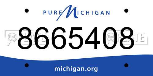 8665408 Michigan License Plate
