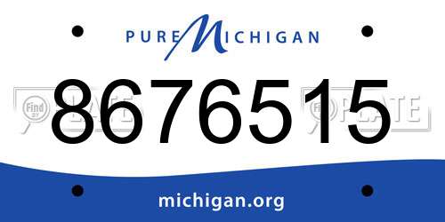 8676515 Michigan License Plate