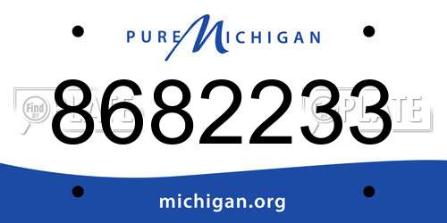 8682233 Michigan License Plate
