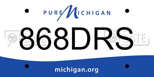 868DRS Michigan License Plate