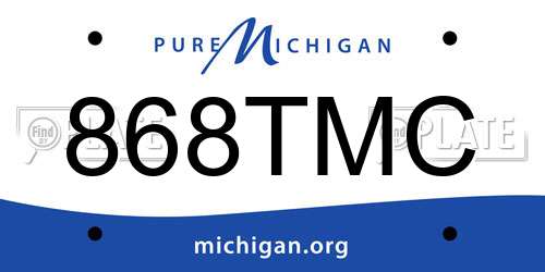 868TMC Michigan License Plate