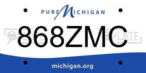 868ZMC Michigan License Plate