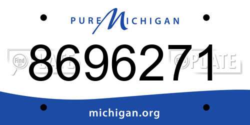 8696271 Michigan License Plate