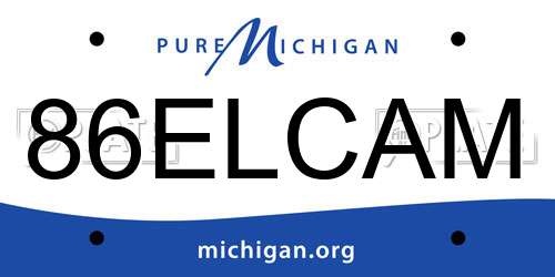 86ELCAM Michigan License Plate