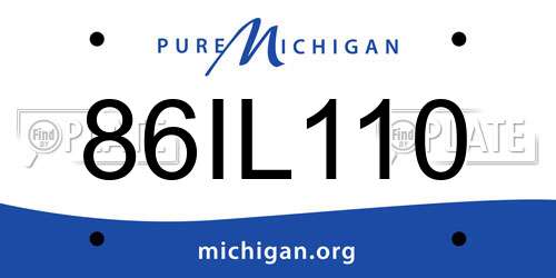 86IL110 Michigan License Plate