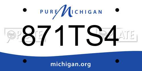 871TS4 Michigan License Plate