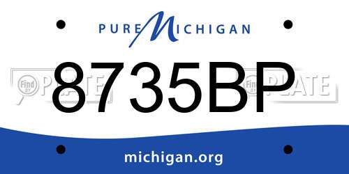 8735BP Michigan License Plate