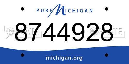 8744928 Michigan License Plate