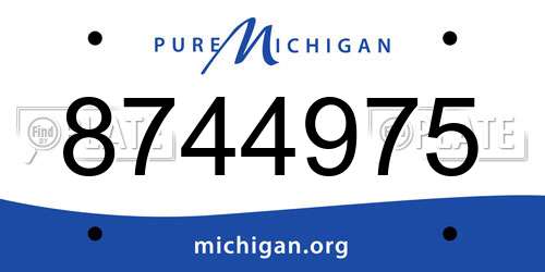 8744975 Michigan License Plate
