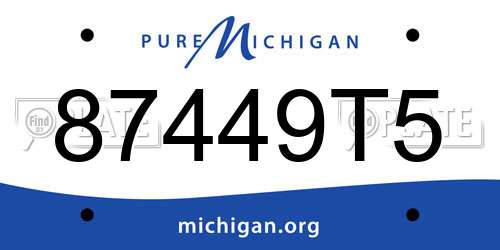 87449T5 Michigan License Plate