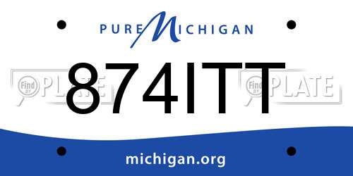 874ITT Michigan License Plate