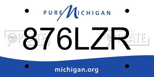 876LZR Michigan License Plate