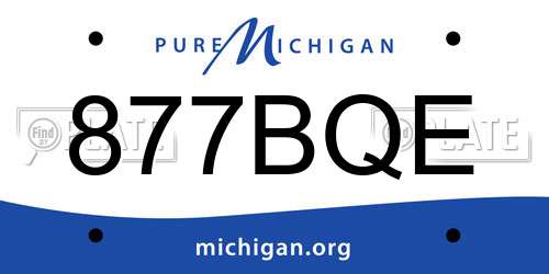 877BQE Michigan License Plate
