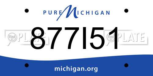 877I51 Michigan License Plate