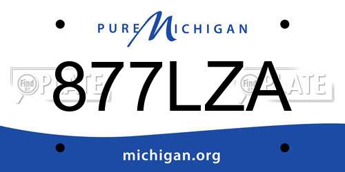 877LZA Michigan License Plate
