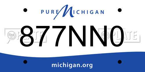 877NN0 Michigan License Plate