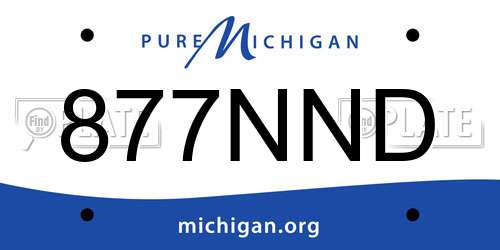 877NND Michigan License Plate