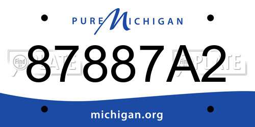 87887A2 Michigan License Plate