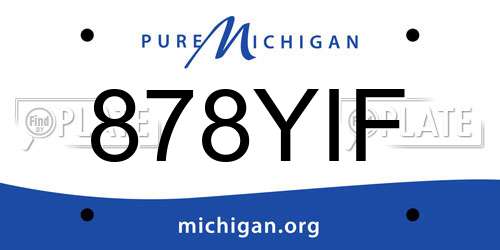 878YIF Michigan License Plate