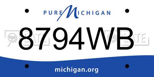 8794WB Michigan License Plate