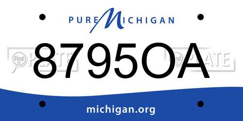 8795OA Michigan License Plate