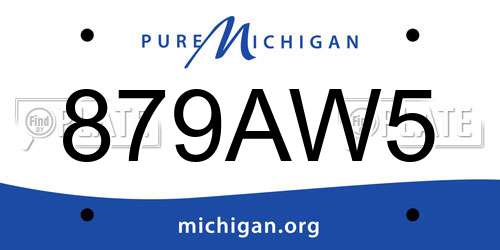 879AW5 Michigan License Plate