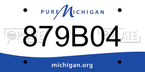 879B04 Michigan License Plate