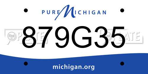 879G35 Michigan License Plate
