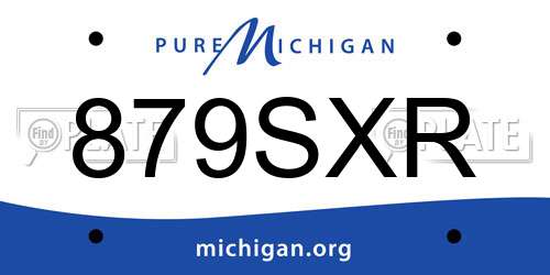 879SXR Michigan License Plate