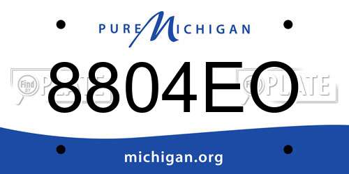 8804EO Michigan License Plate