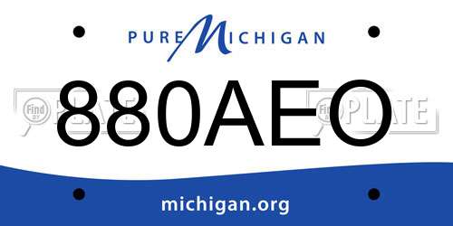 880AEO Michigan License Plate
