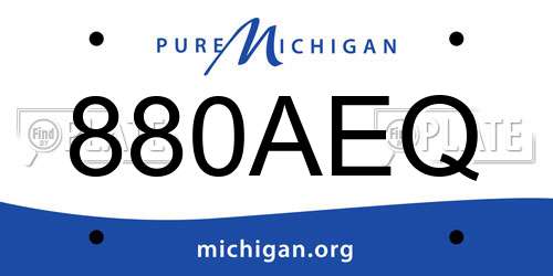 880AEQ Michigan License Plate
