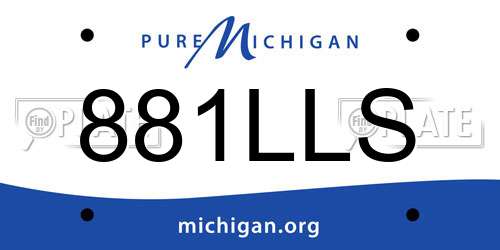 881LLS Michigan License Plate