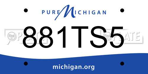 881TS5 Michigan License Plate