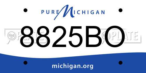 8825BO Michigan License Plate